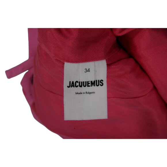 Jacquemus Womens La Robe Limao Halter Neck Dress Size 34 4 Pink Linen Polyester - Picture 11 of 12